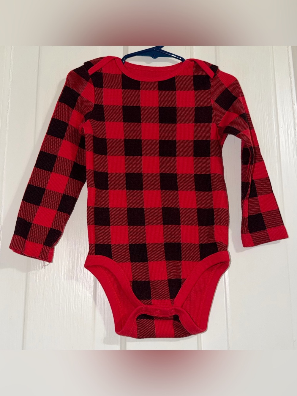 Boys girls toddler 24 months 2T one piece Buffalo Plaid Long-Sleeve shirt